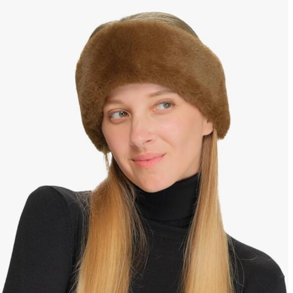 Soft Faux Fur Feel Sherpa Lined Headband main image 8